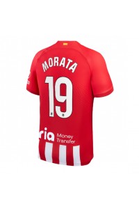 Atletico Madrid Alvaro Morata #19 Jalkapallovaatteet Kotipaita 2023-24 Lyhythihainen